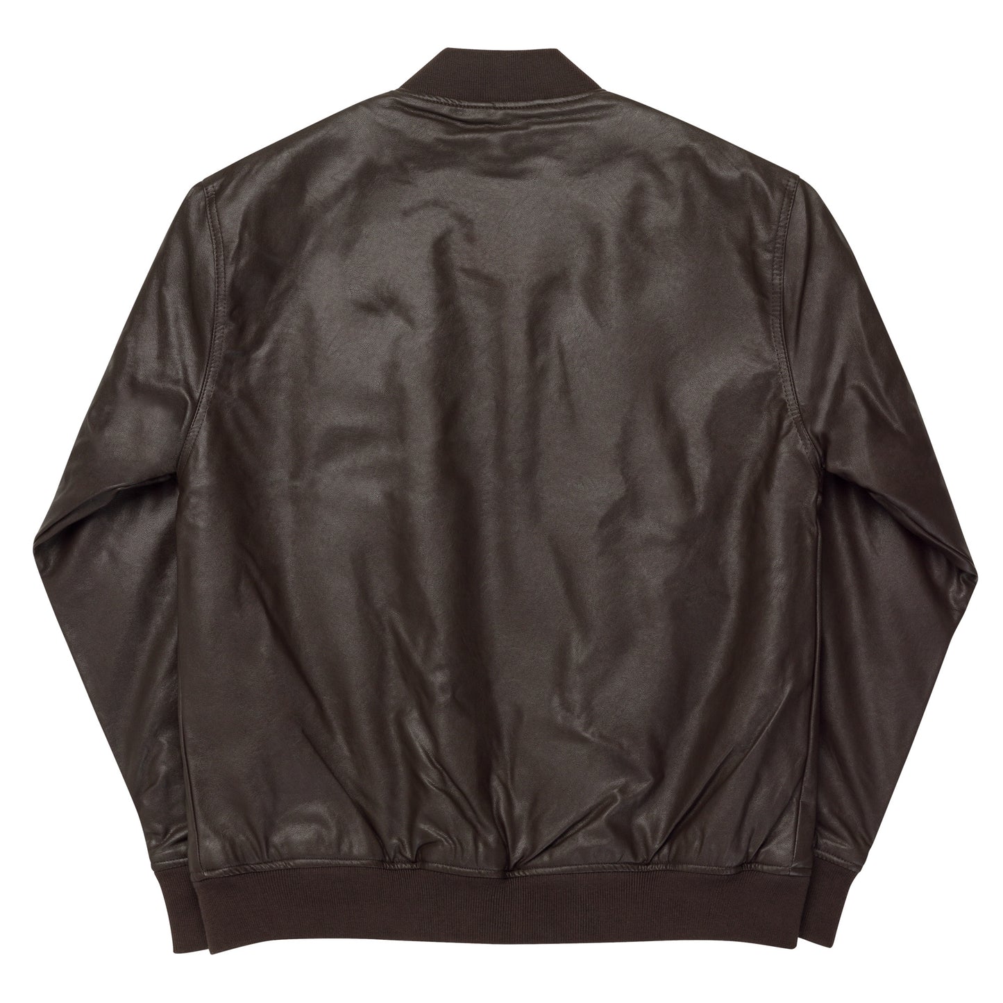 AUM Leather Bomber Jacket