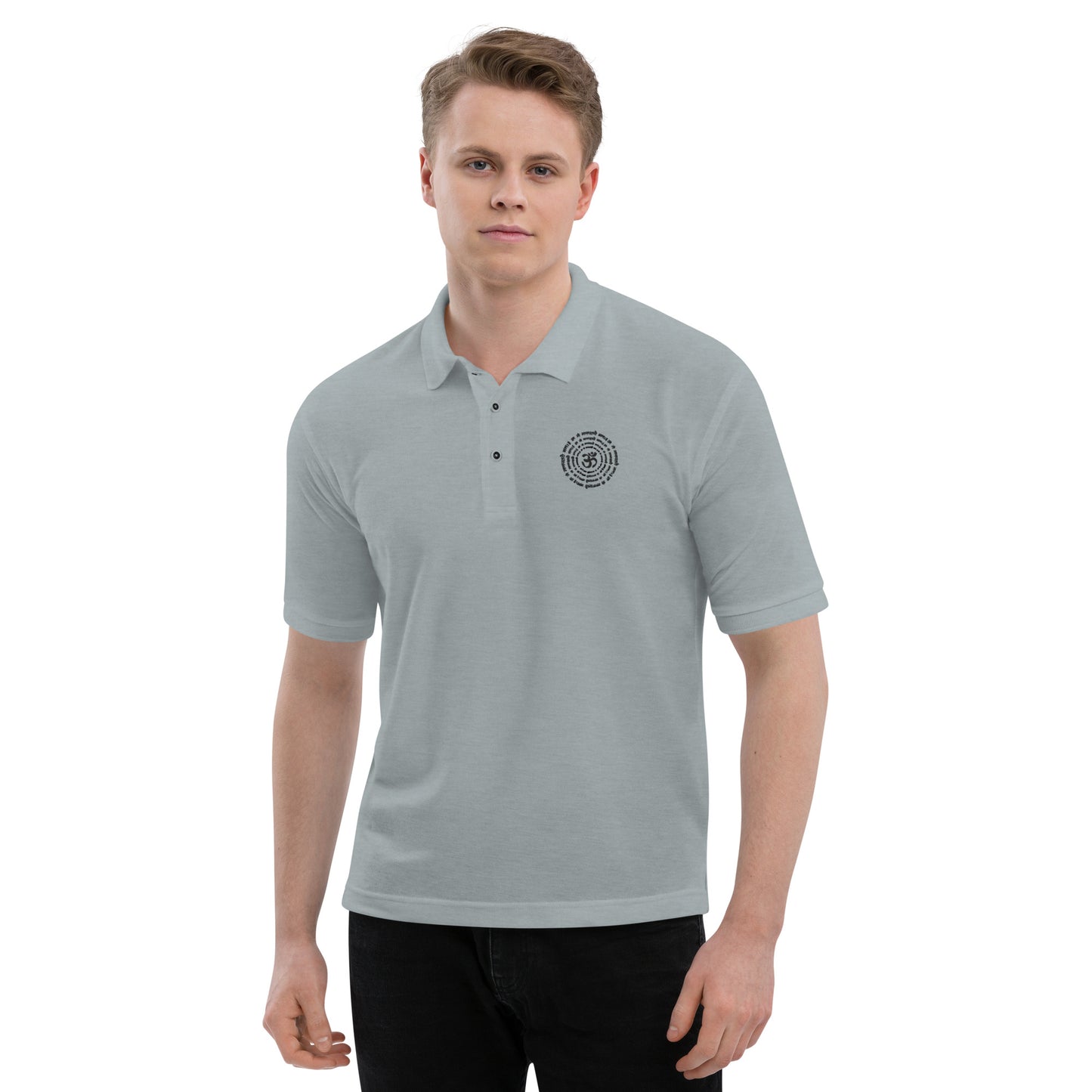 Men's Premium Polo - Aum Gam Ganapataye Namaha