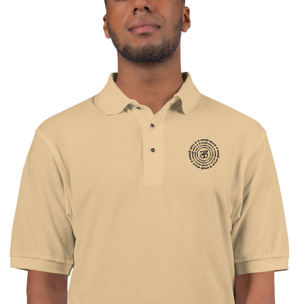 Men's Premium Polo - Aum Gam Ganapataye Namaha