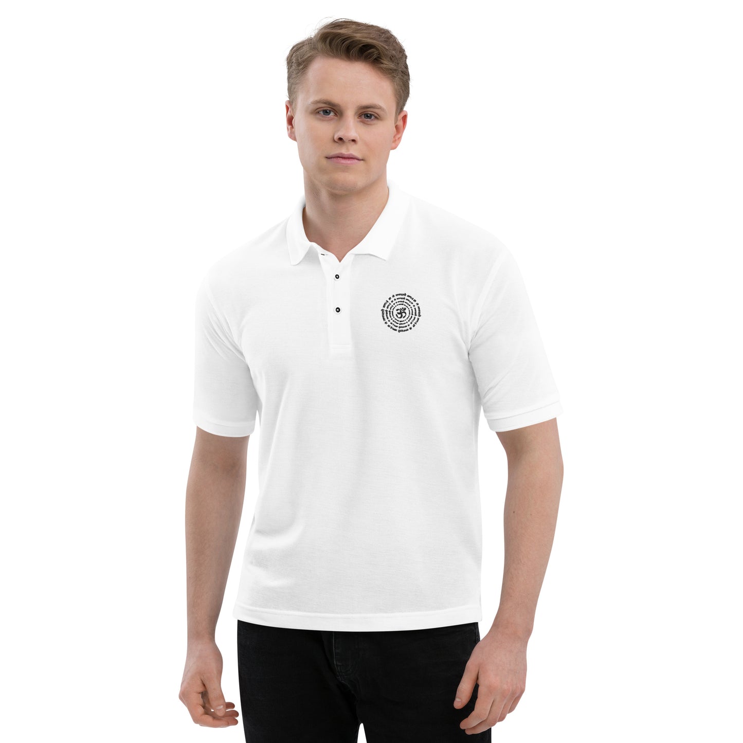 Men's Premium Polo - Aum Gam Ganapataye Namaha